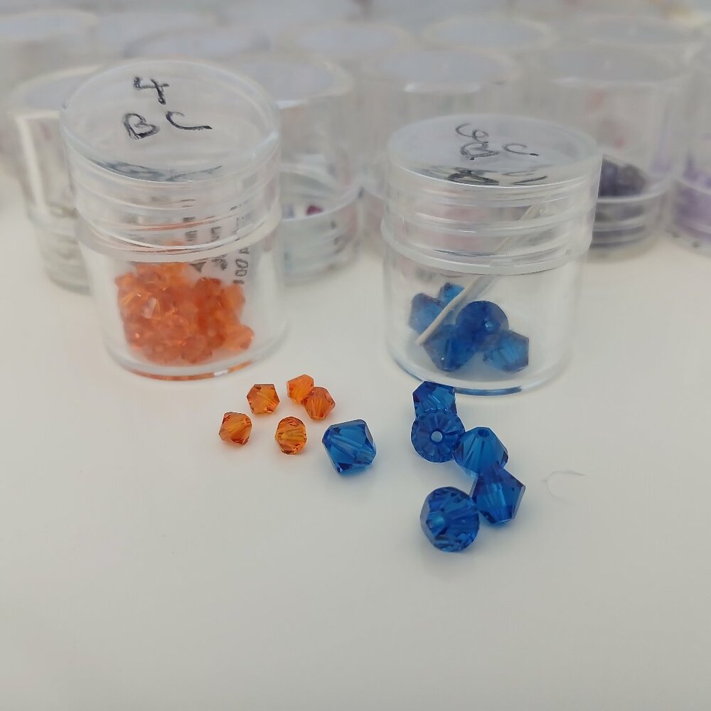 Swarovski Crystal beads Bicone 4mm & 6mm various colors jewelry making supplies